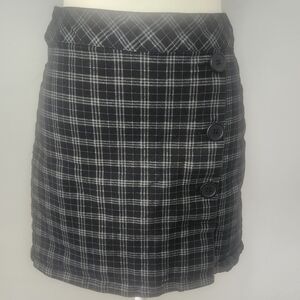 RSQ Black and Grey Plaid Miniskirt-Small